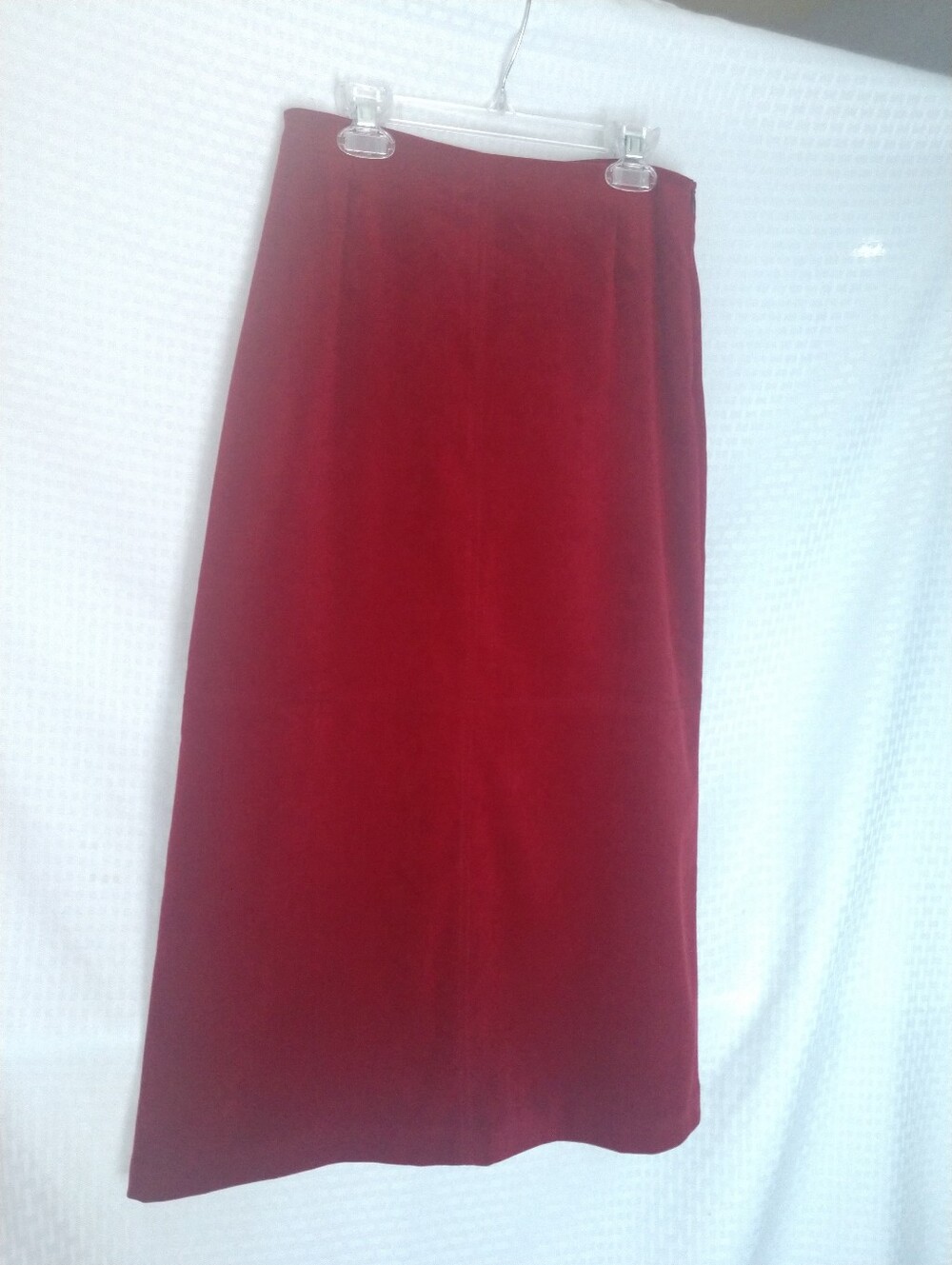 NWT Dark Red Midi Skirt A Line MP Casual Corner Annex Petite Medium Office